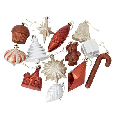 Set Ornament Motif 26 Pieces Brown