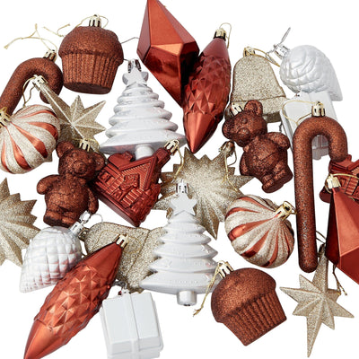 Set Ornament Motif 26 Pieces Brown