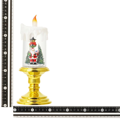 Snow Globe Candle Santa L