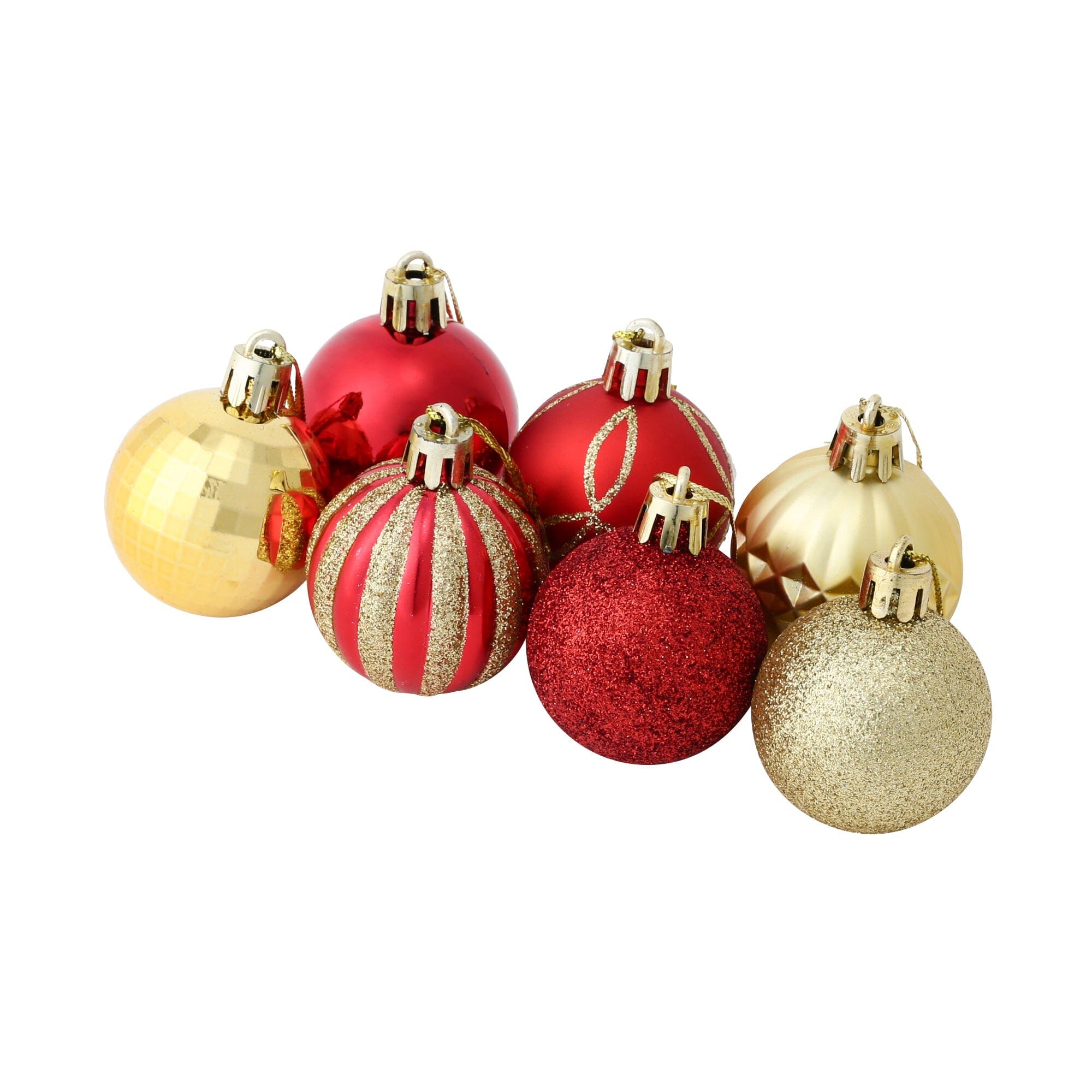 Set Ornaments 4cm 14 Pieces Red