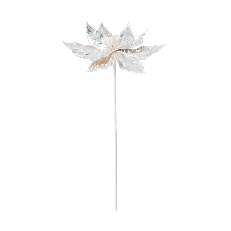 Art Plant Pearl Poinsettia Silver