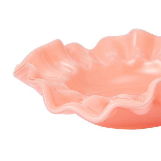 Glass Frill Accessory Tray Orange