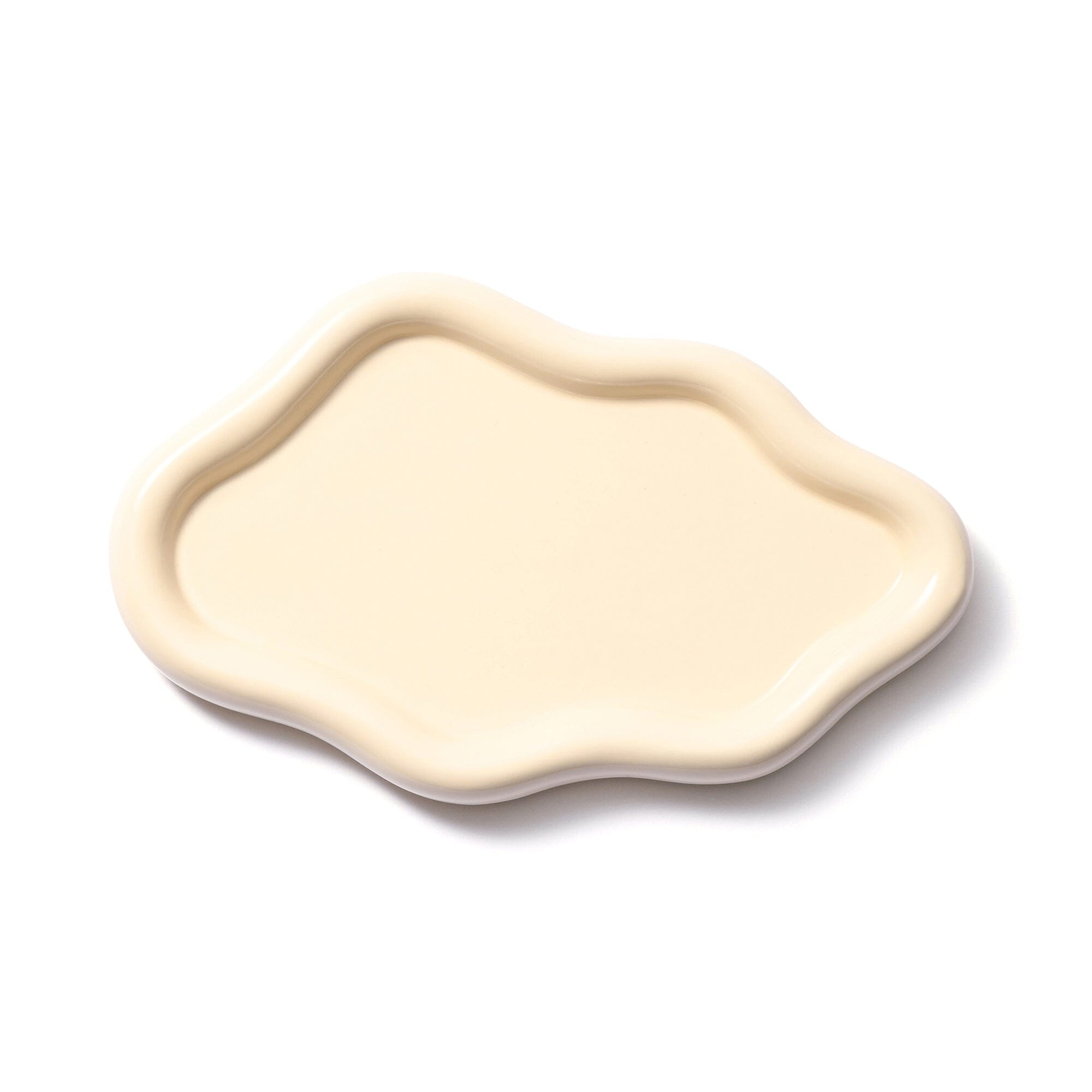 Ceramic Wave Accessory Tray Ivory