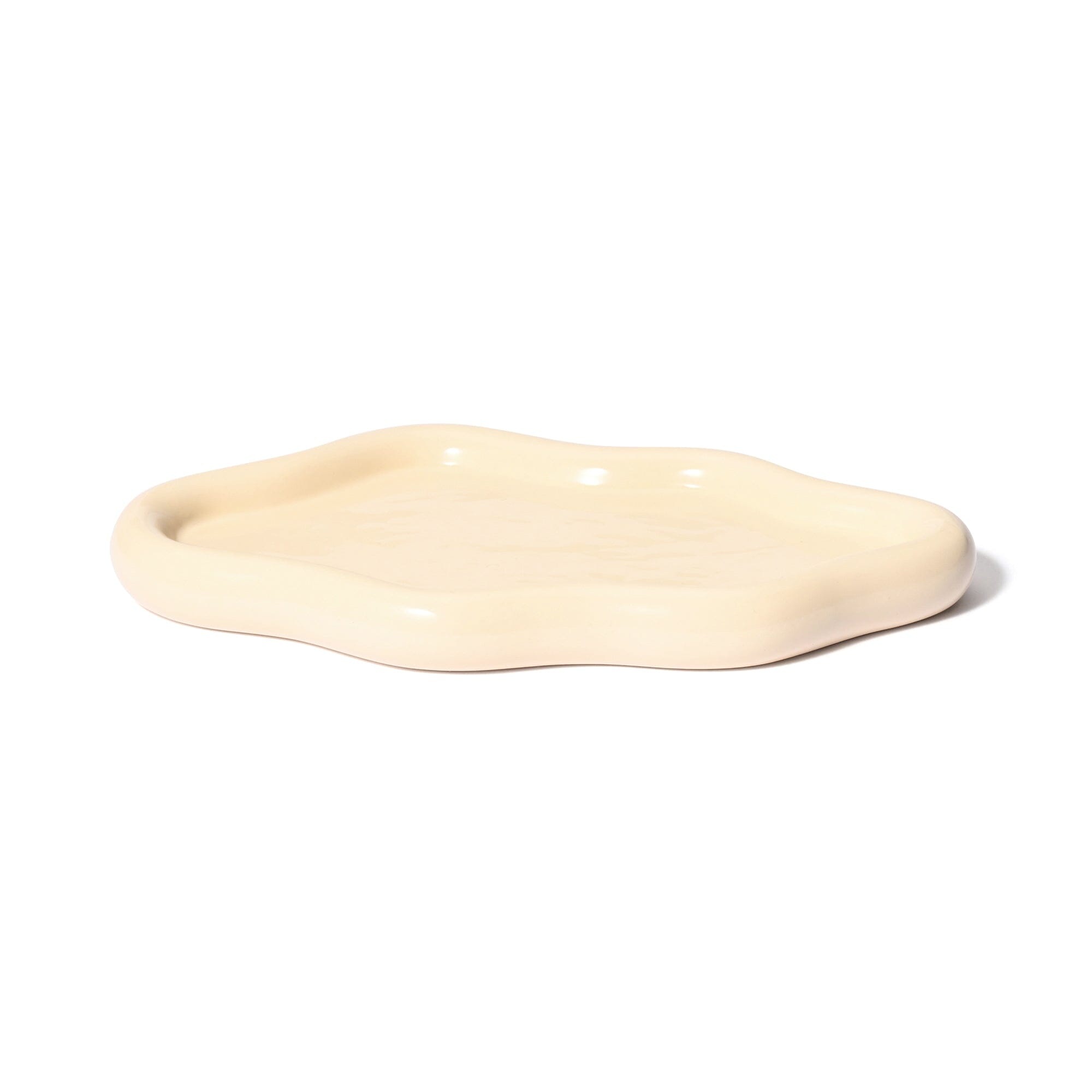 Ceramic Wave Accessory Tray Ivory