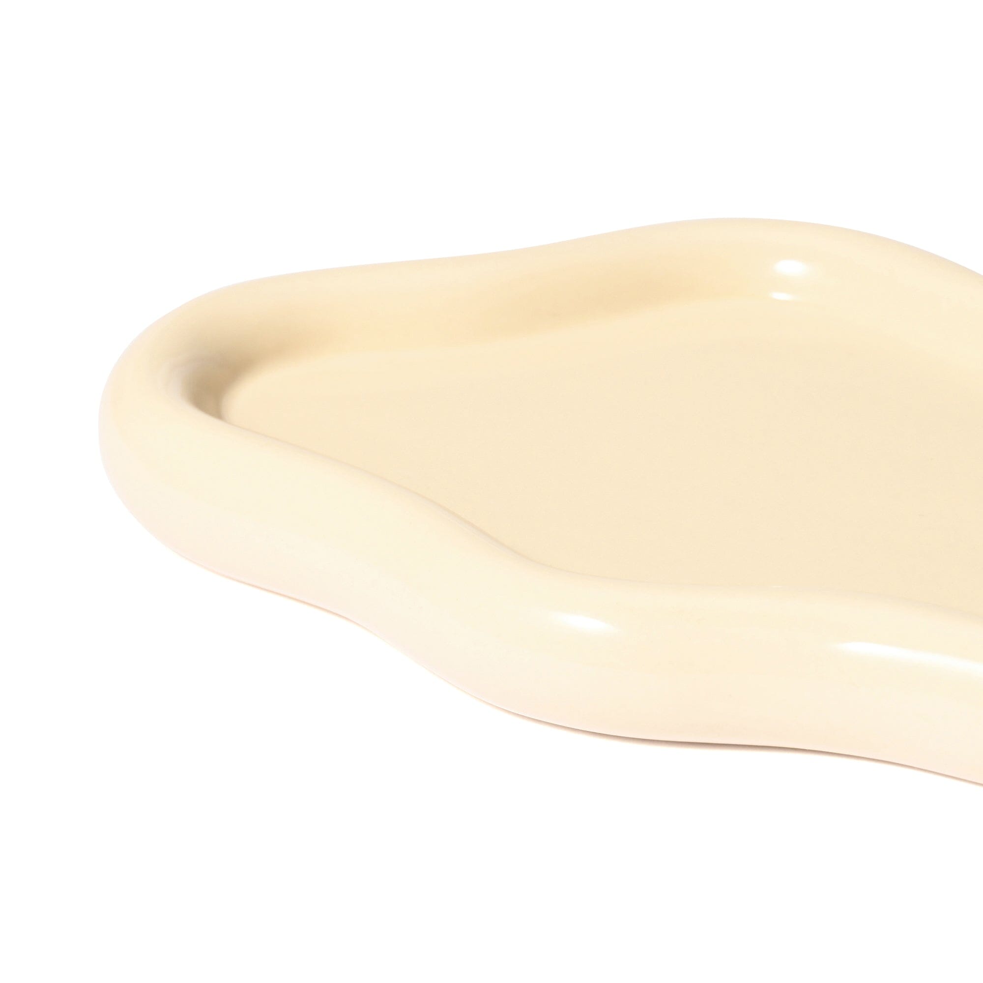 Ceramic Wave Accessory Tray Ivory