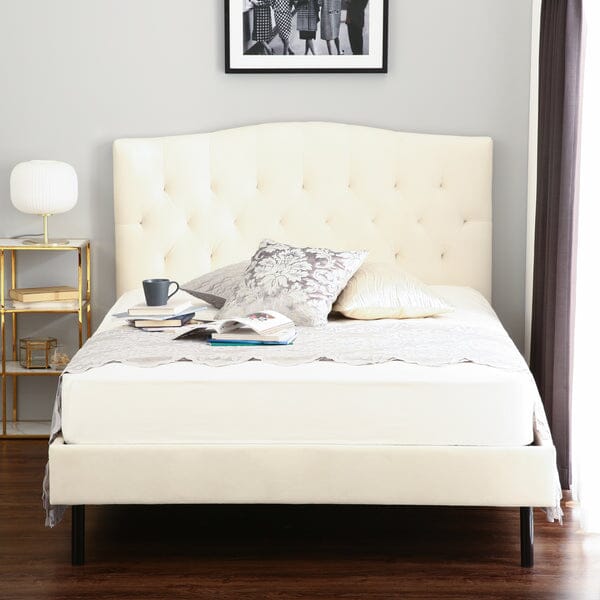 Brissa Bed Dimple Semi-Double White (A) (W1295 X D2090 X H1230mm)