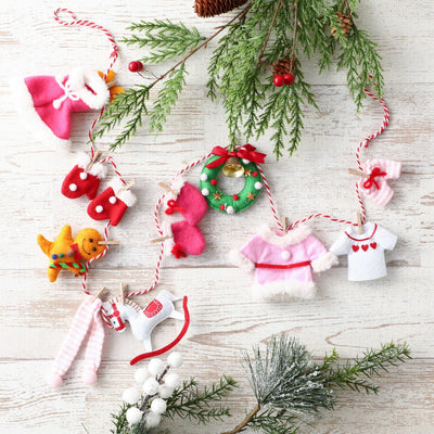 Fabric Garland Clothes  Pink