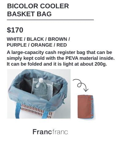 Bicolor Cooler Basket Bag  Black