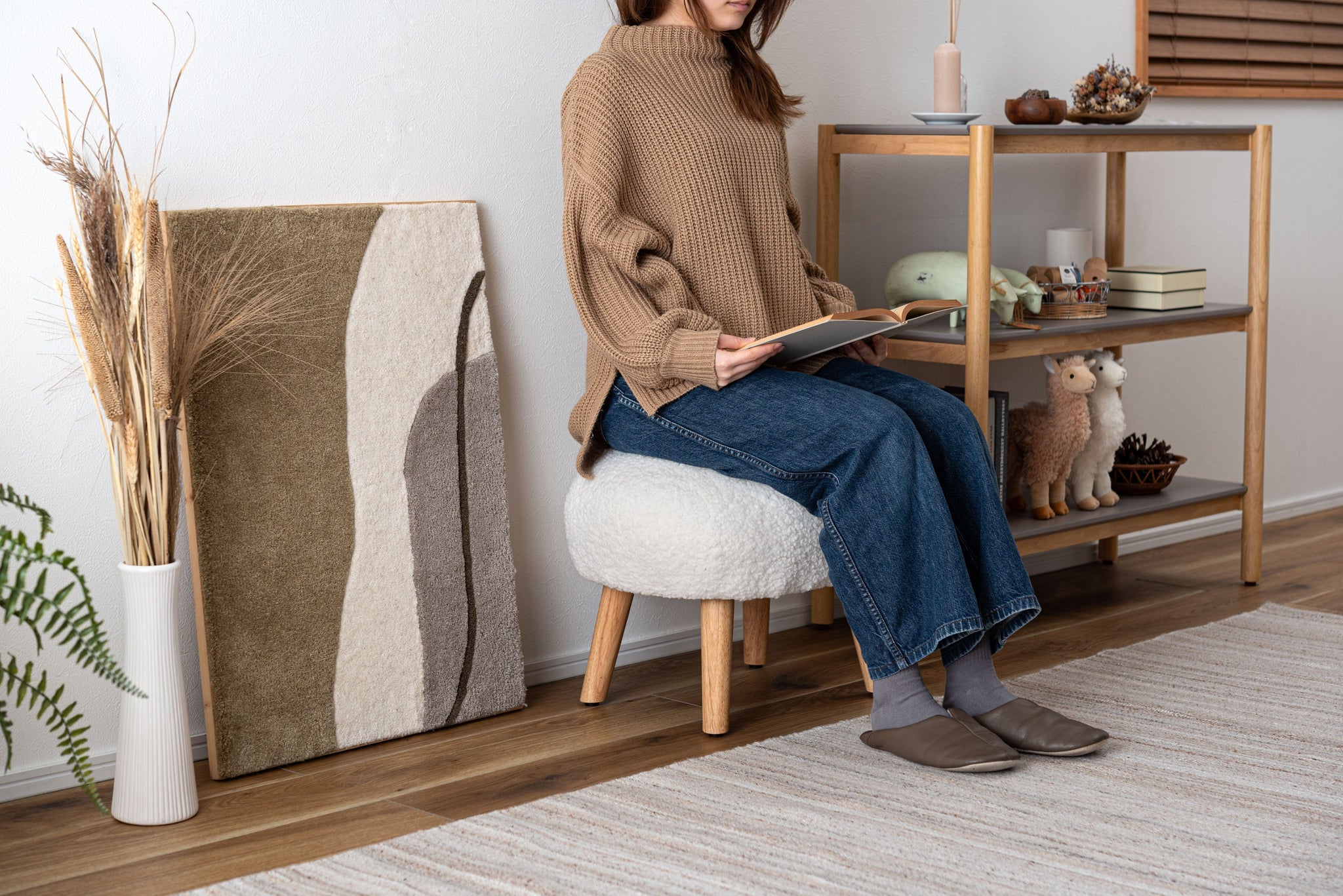 Sheep Stool White