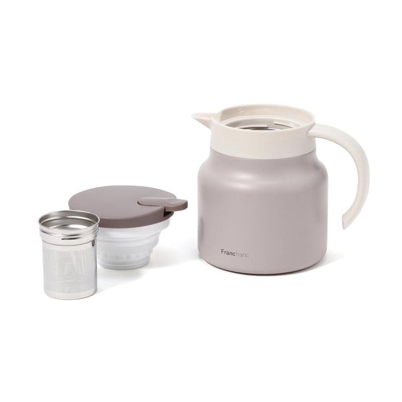 STAINLESS POT & SERVER  GRAY