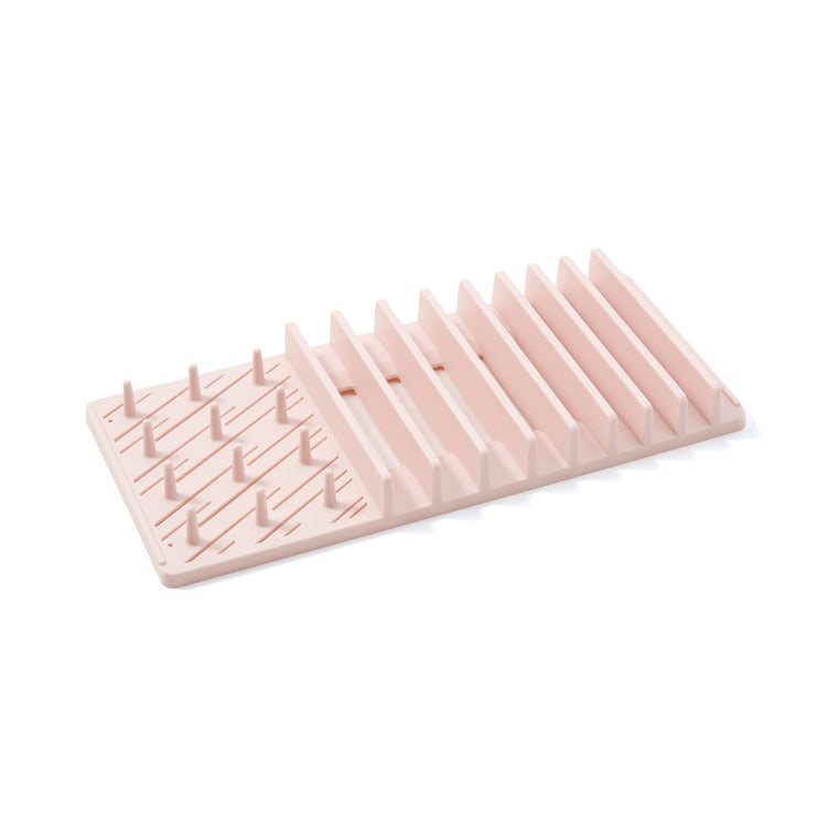 DRYING DISH RACK & MAT SET Pink