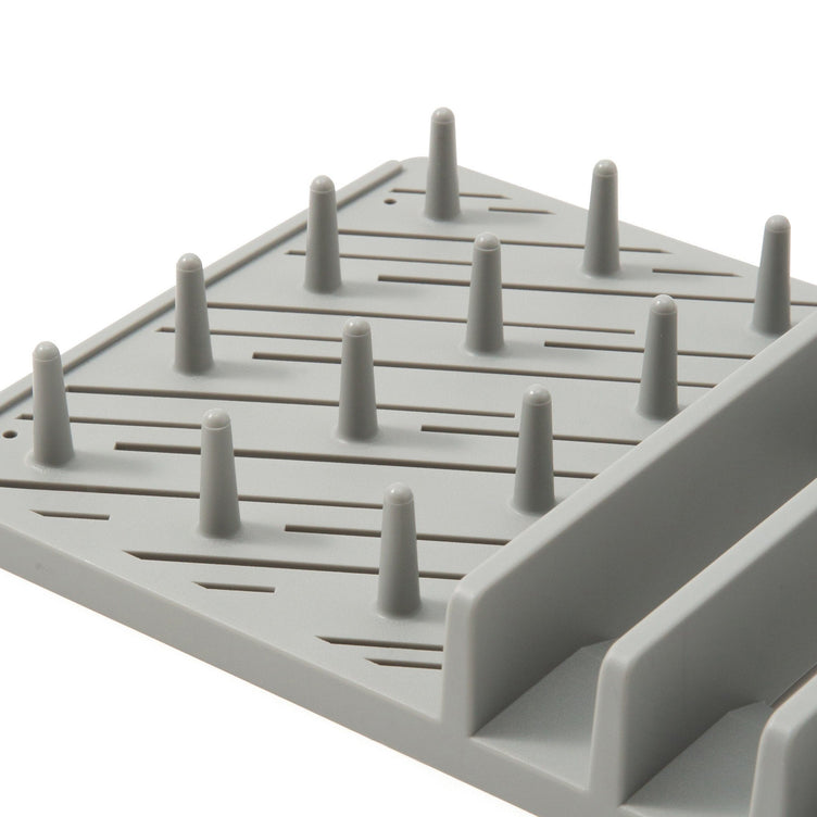 DRYING DISH RACK & MAT SET Gray