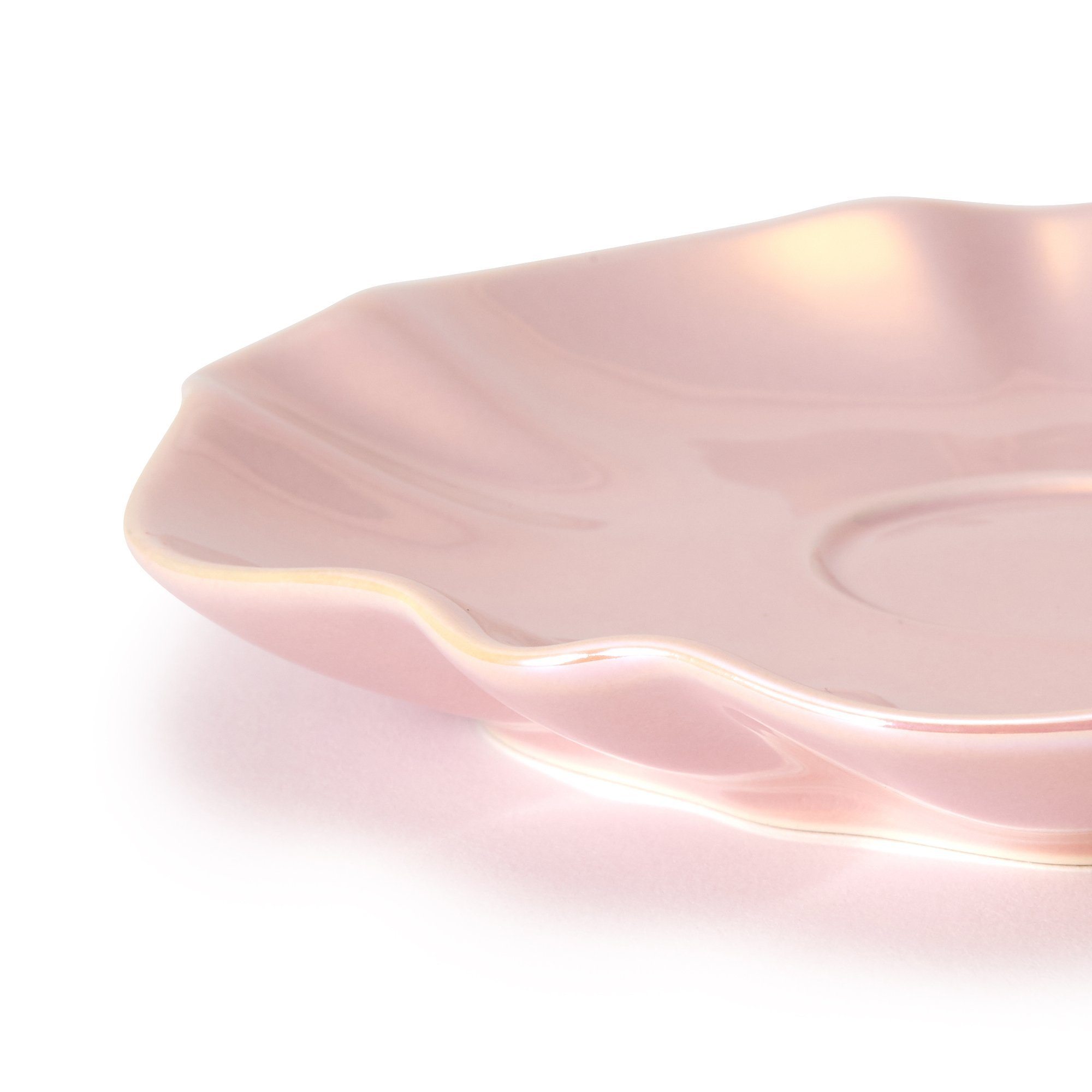 OPAL SHELL CUP & SAUCER PINK