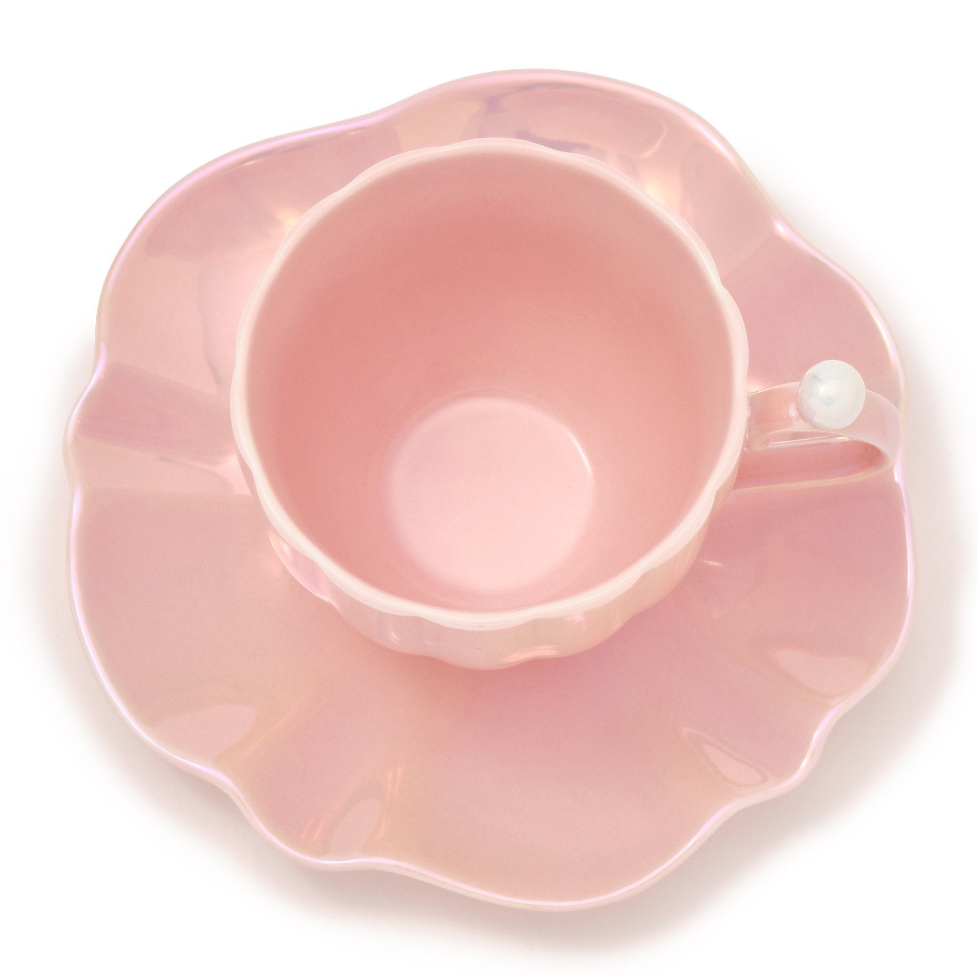 OPAL SHELL CUP & SAUCER PINK