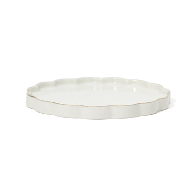 PASTEL SCALLOP PLATE SMALL WHITE