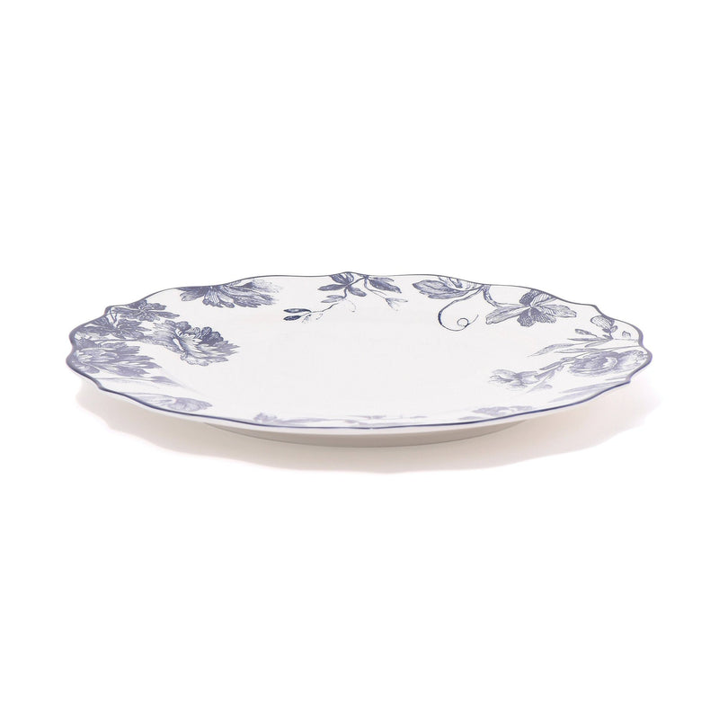 CLASSIC FLOWER PLATE LARGE BLUE