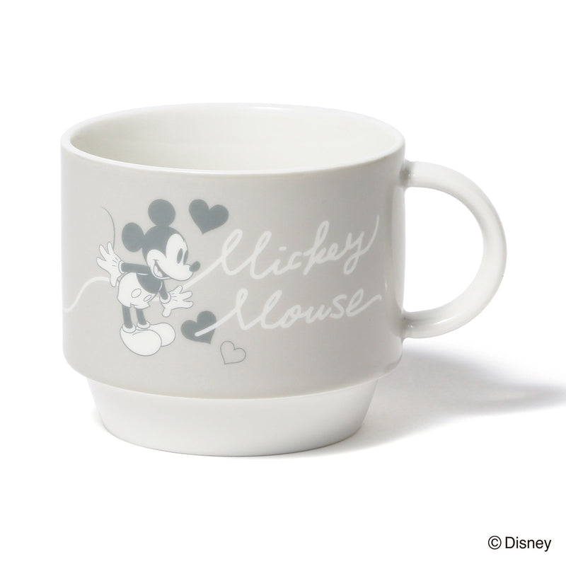 DISNEY PAIR STACKING MUG PINK X GRAY