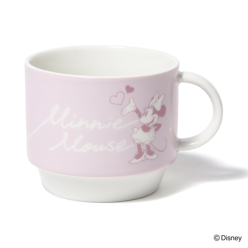 DISNEY PAIR STACKING MUG PINK X GRAY