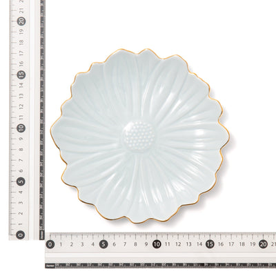 FLOWER MOTIF PLATE SMALL BLUE