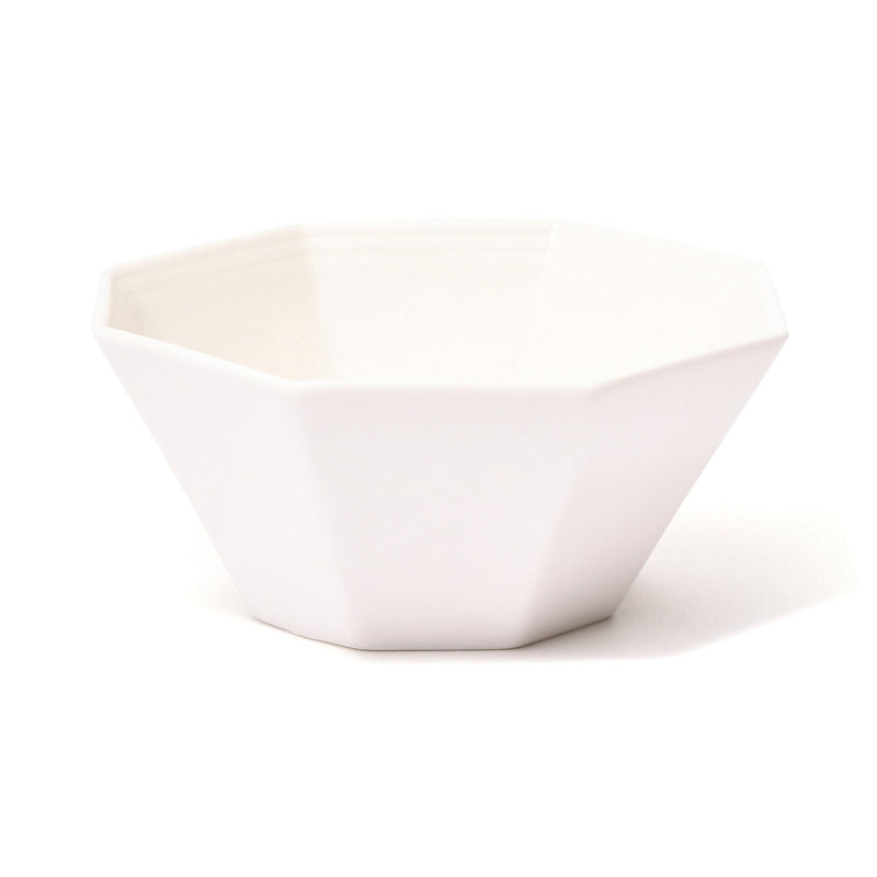 Blanche Bowl Medium Octagon  White