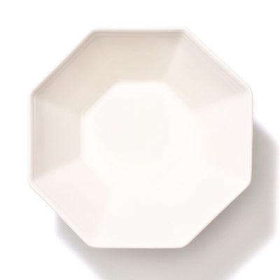 Blanche Bowl Medium Octagon  White