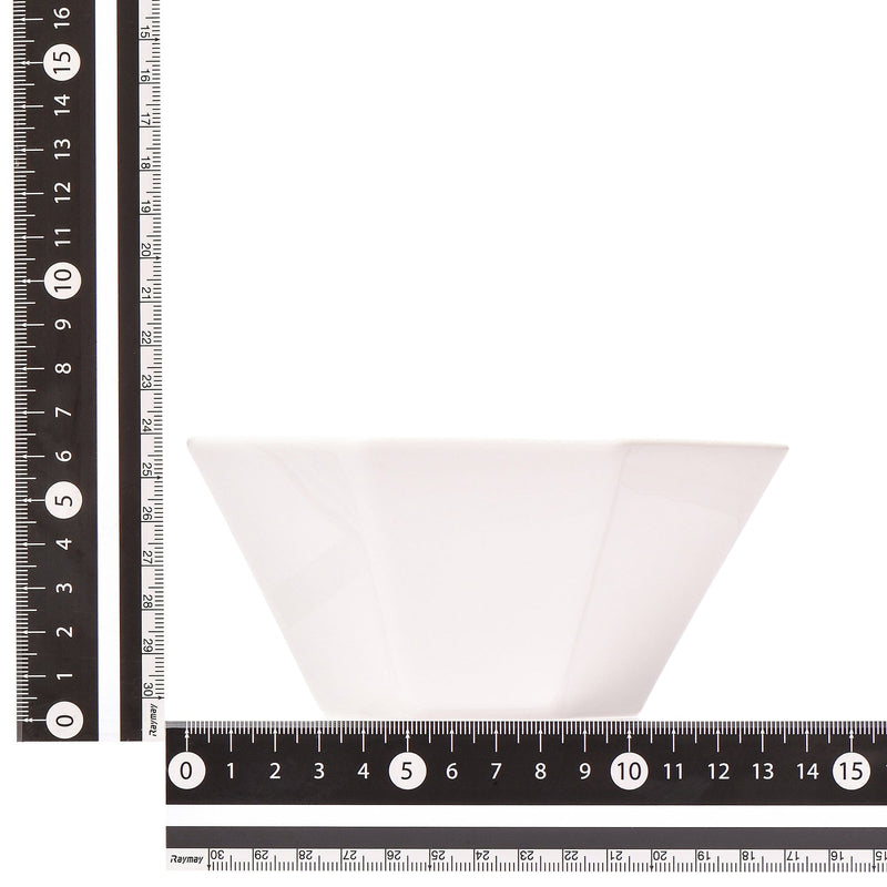 Blanche Bowl Medium Octagon  White