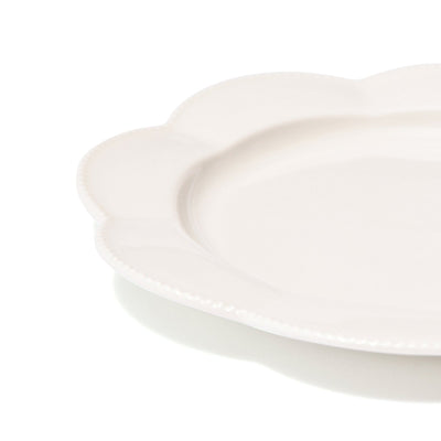 Blanche Plate Small Flower  White