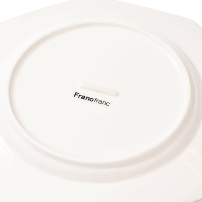 Blanche Plate Small Octagon  White