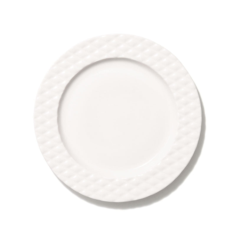 Blanche Plate Small Cross  White