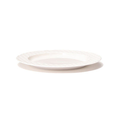 Blanche Plate Small Cross  White