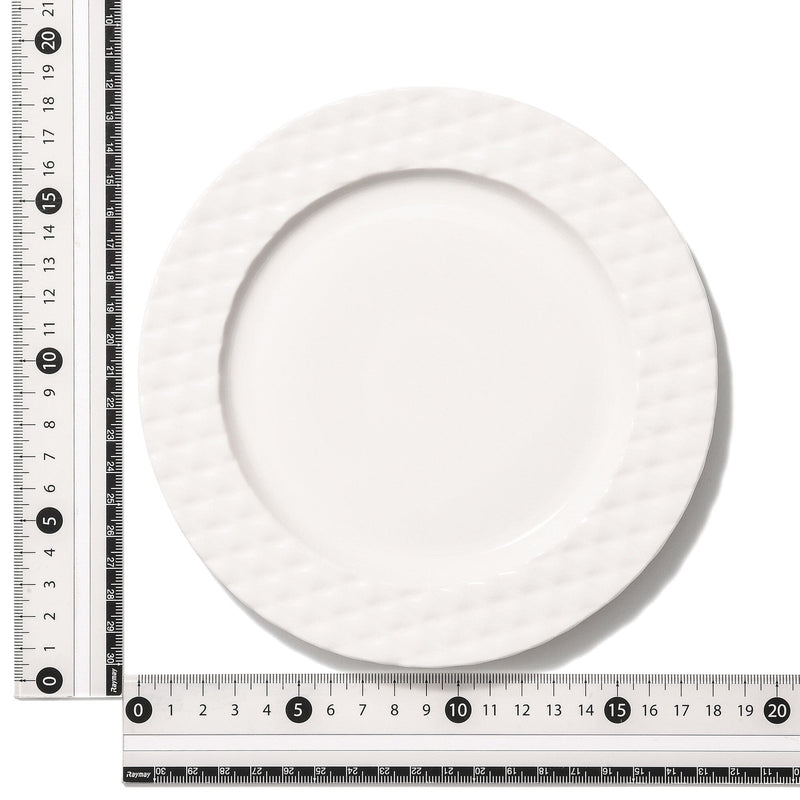 Blanche Plate Small Cross  White