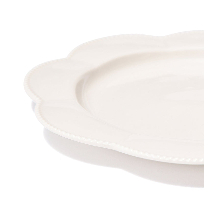 Blanche Plate Medium Flower  White