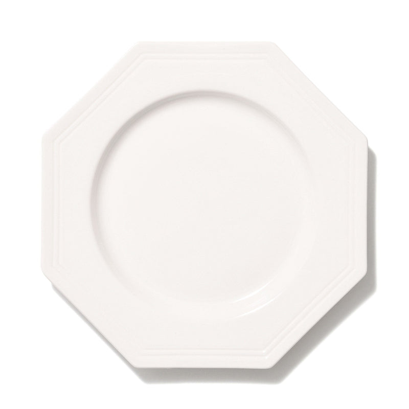 Blanche Plate Medium Octagon  White