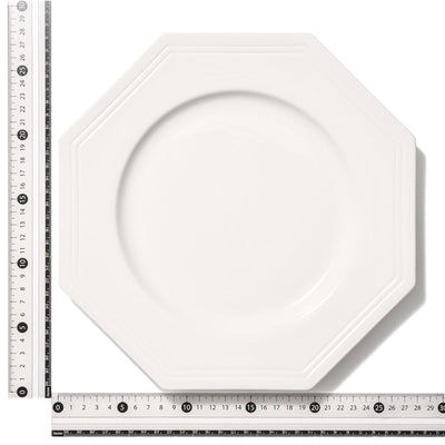 Blanche Plate Large Octagon  White