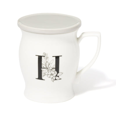 Initial Mug Flower  H