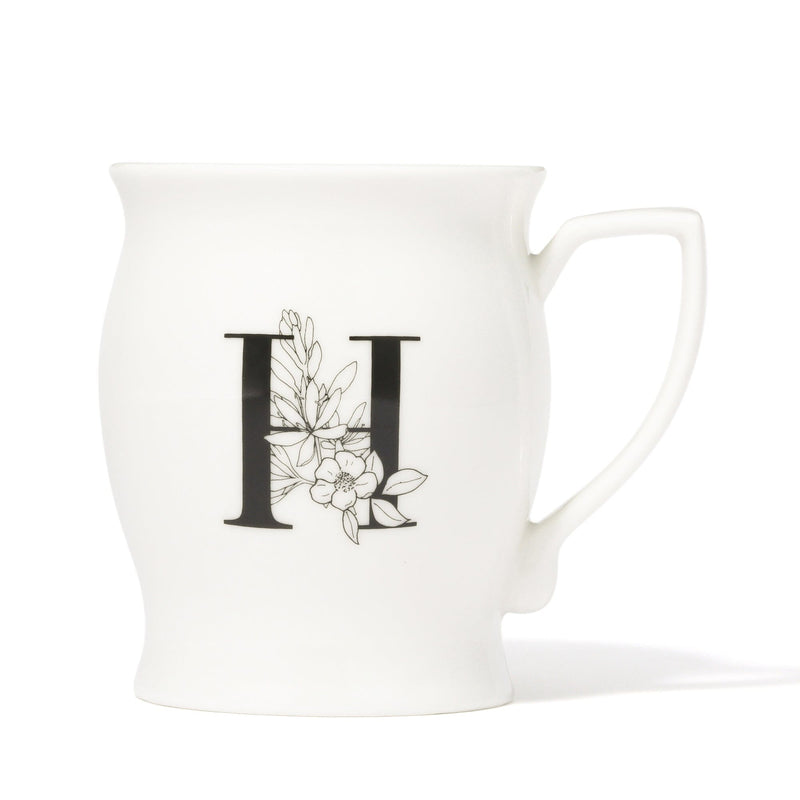 Initial Mug Flower  H