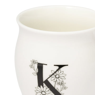 Initial Mug Flower  K