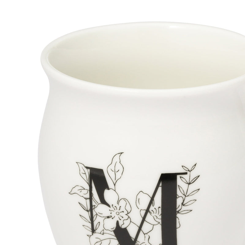 Initial Mug Flower  M