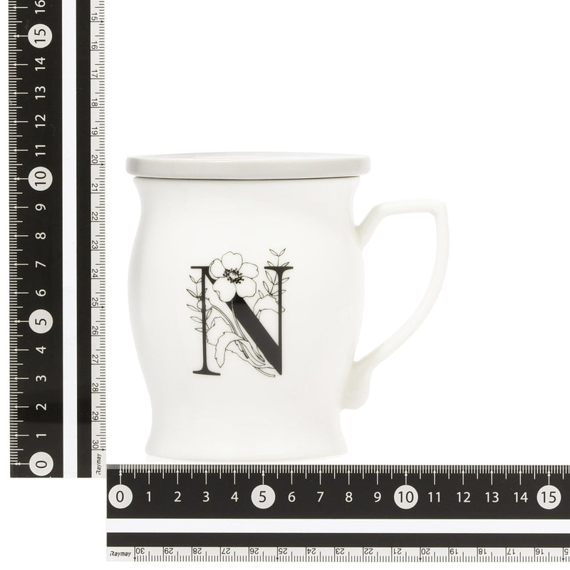 Initial Mug Flower  N