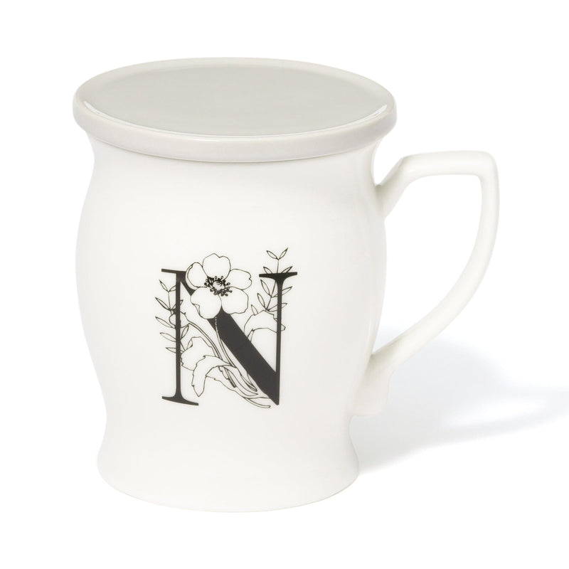 Initial Mug Flower  N