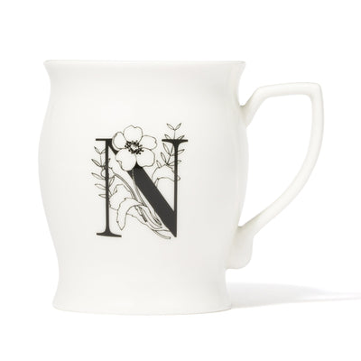 Initial Mug Flower  N