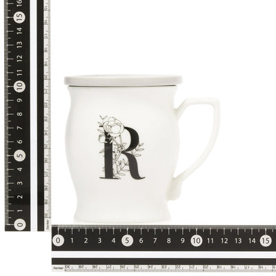 Initial Mug Flower  R