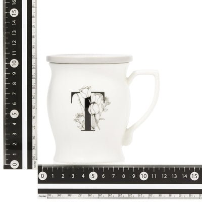 Initial Mug Flower  T