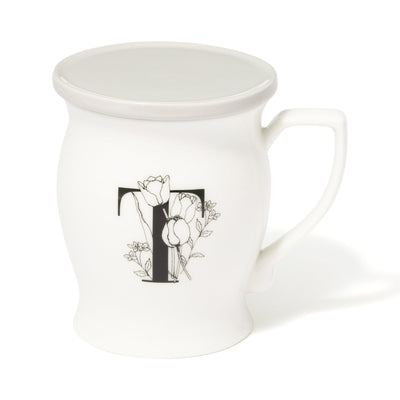 Initial Mug Flower  T