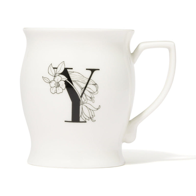 Initial Mug Flower  Y