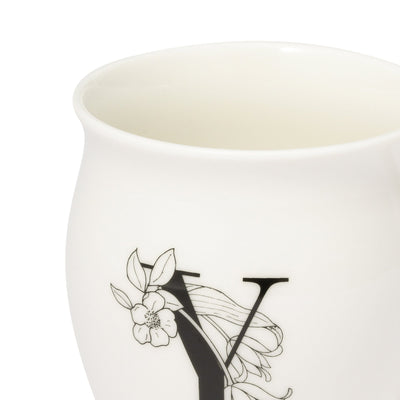 Initial Mug Flower  Y