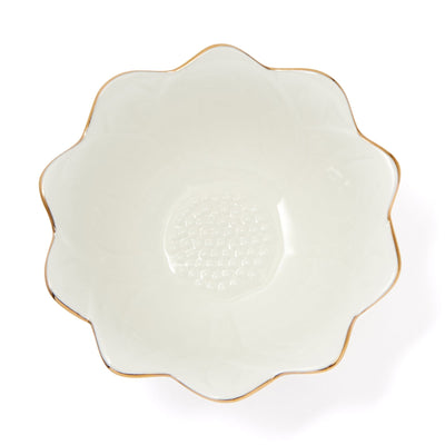 Flower Motif Bowl  White