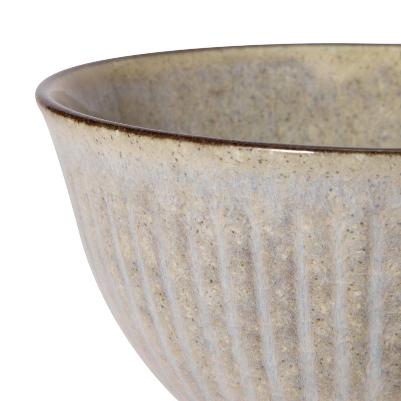 Mino Rice Bowl Shinogi  L Beige