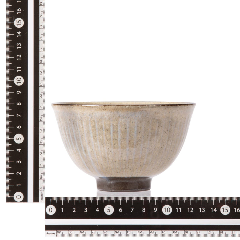 Mino Rice Bowl Shinogi  L Beige