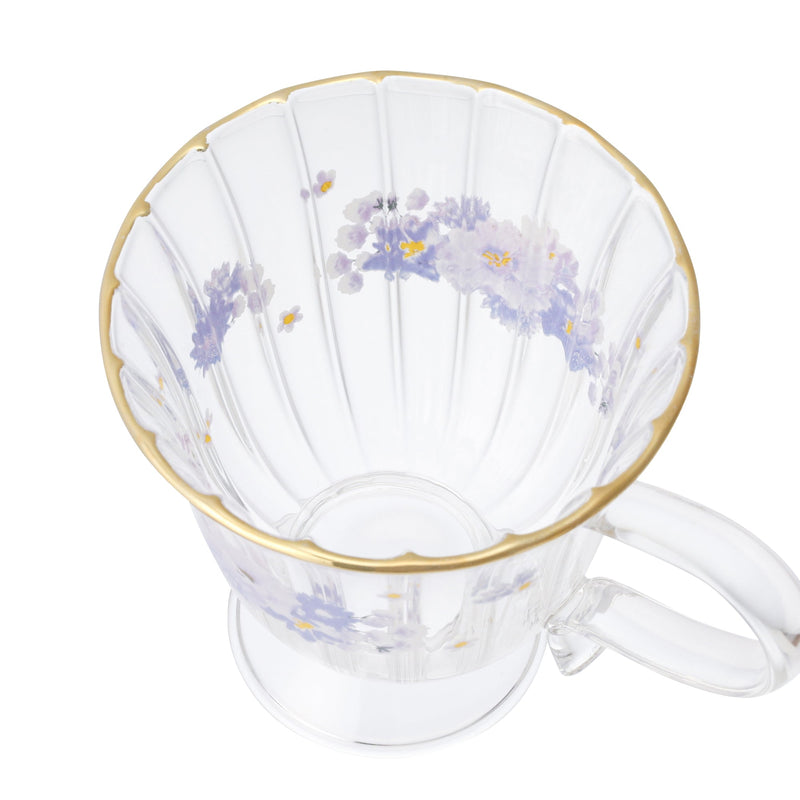 FLOWER FRILL GLASS MUG PURPLE